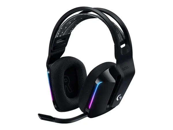 Logitech G733 LIGHTSPEED - Casti Gaming Wireless RGB, DTS 2.0, Pro G 40mm, 29h, Black