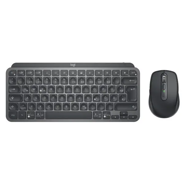 Logitech Kit Tastatura si mouse Logitech MX Keys Mini, Layout German, Bluetooth, Negru