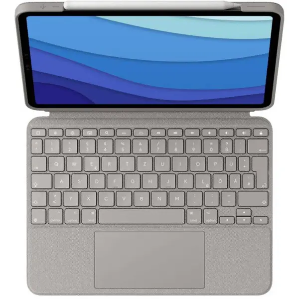 Logitech Logitech Husa protectie cu tastatura Folio Touch 920-010256 Sand pentru iPad Pro 11 inch (1st/2nd/3rd gen)
