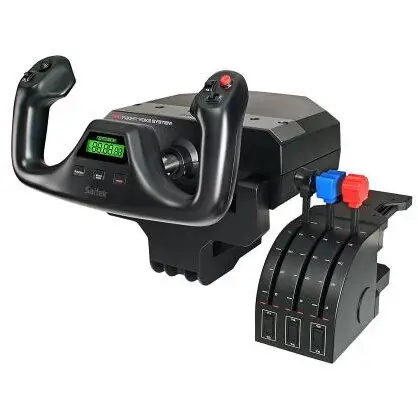 Logitech Mansa si cadran acceleratie Logitech G Saitek PRO Flight Yoke System, USB, Negru, PC