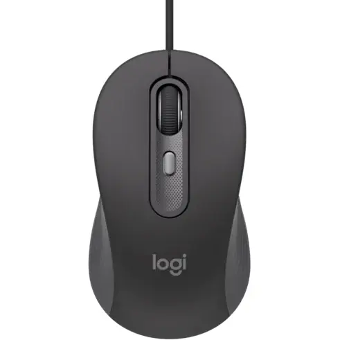 Logitech Mouse Logitech M520, Wired, USB Type-C, Negru/Gri