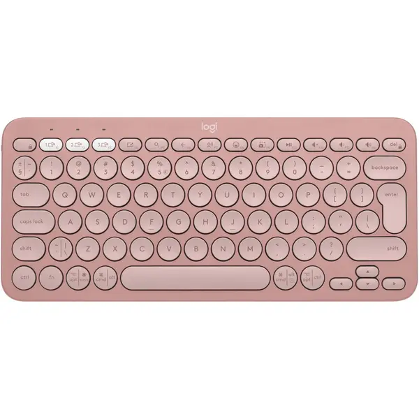 Logitech Tastatura Bluetooth Logitech Pebble Keys 2 K380s, Multi-Device, Roz