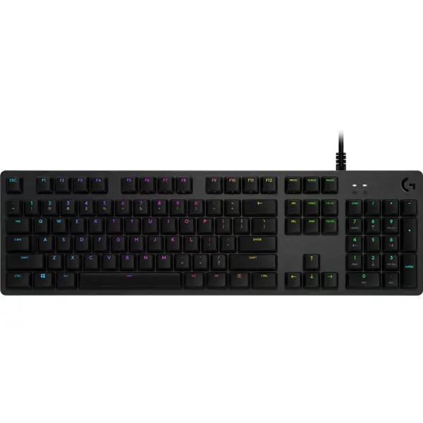 Logitech Tastatura gaming mecanica Logitech G512 RGB Lightsync GX Blue Negru Carbon 920-008946
