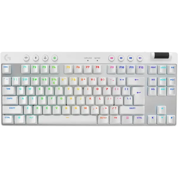Logitech Tastatura mecanica Gaming Logitech G PRO X TKL Lightspeed, Alb