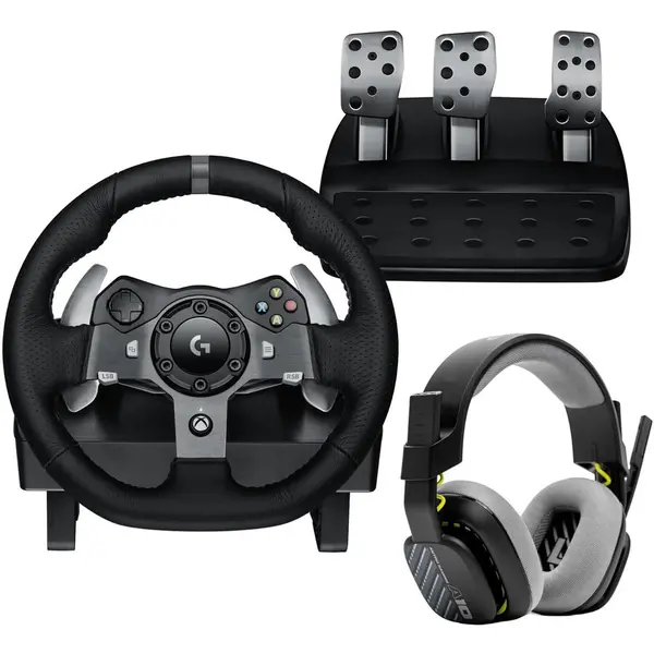 Logitech Volan Logitech G920 Driving Force Racing + Casti Astro A10, Negru