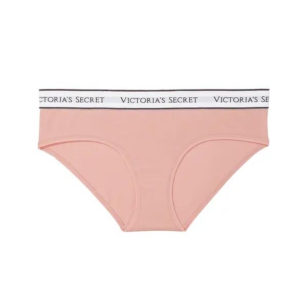Logo cotton hiphugger panty - misty rose L