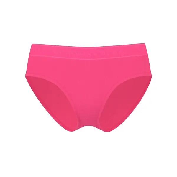 Logo cotton hiphugger panty - pink M