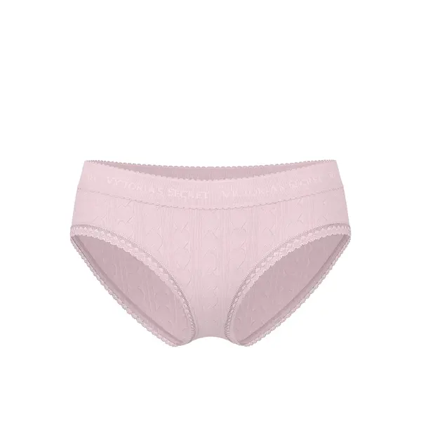 Logo heart pointelle hiphugger panty - pretty blossom S