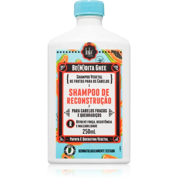 Lola Cosmetics BE(M)DITA GHEE SHAMPOO RECONSTRUÇÃO sampon pentru regenerare pentru par slab 250 ml