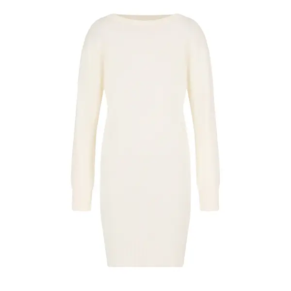Long sleeve dress white L