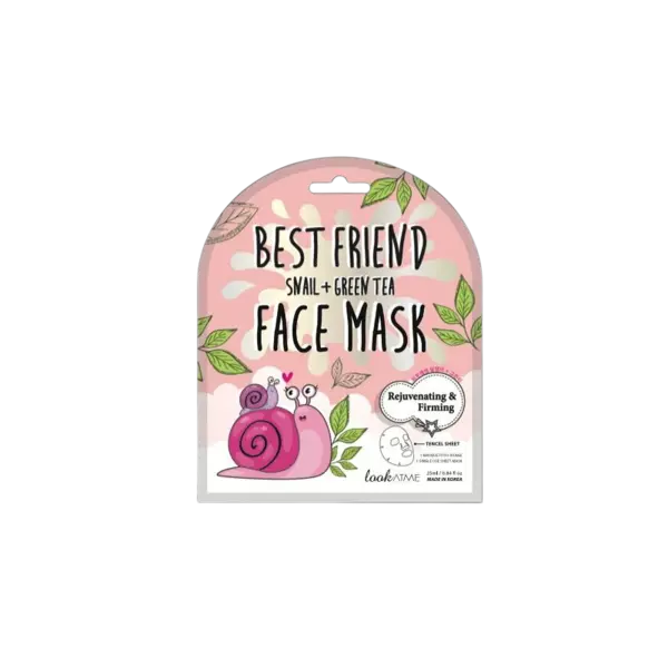 lookATME Best Friend Snail + Green Tea Face Mask Mască de față Volum 25 ml