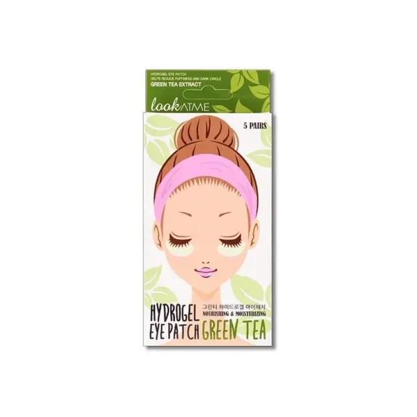 LOOKATME Hydro Gel Eye Patch Green Tea plasturi hidrogel pentru ochi cu ceai verde și colagen Volum 5x2 buc.