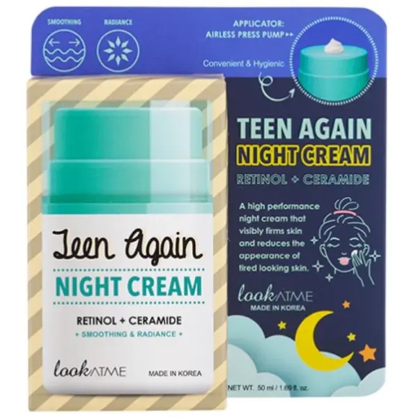 LOOKATME TEEN AGAIN Night Cream with Retinol and Ceramide crema de noapte cu retinol si ceramide Volum 50