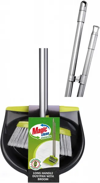 Lopată și perie cu mâner pliabil Magic Clean - Premium Green Power