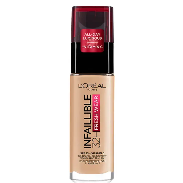 Loreal Infallible 32H Fresh Wear Foundation with Vitamin C + SPF 25 30ml - 120 Golden Vanilla