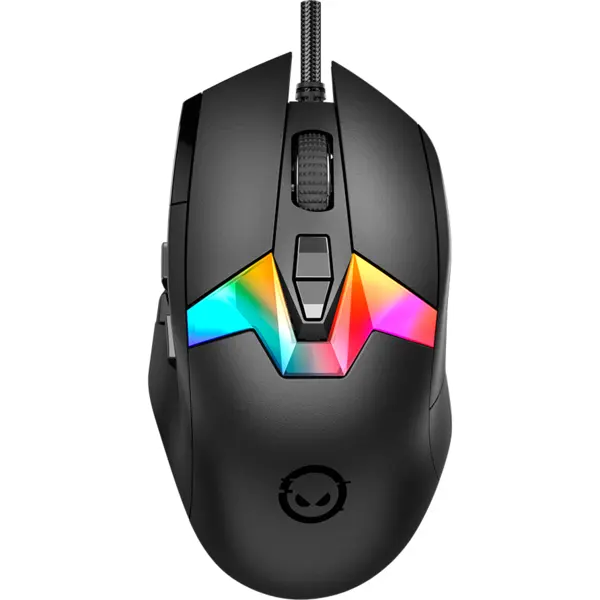 LORGAR Mouse Lorgar MSP80, 26000 dpi, 10 butoane rotire, cu fir, Negru