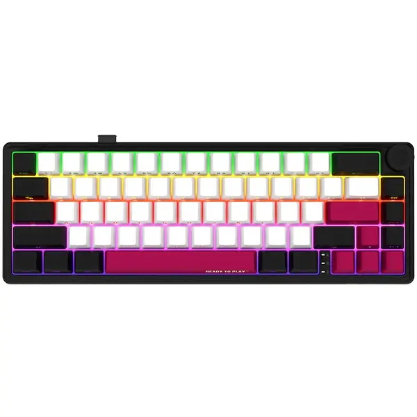 LORGAR Tastatura mecanica LORGAR KBP70MW, Wireless, Bluetooth 5.0, USB, Negru-rosu, LRG-KBP70MW-BK-US