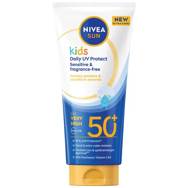 Lotiune cu protectie solara pentru copii Daily UV Protect Face & Body SPF50+, 100ml, Nivea