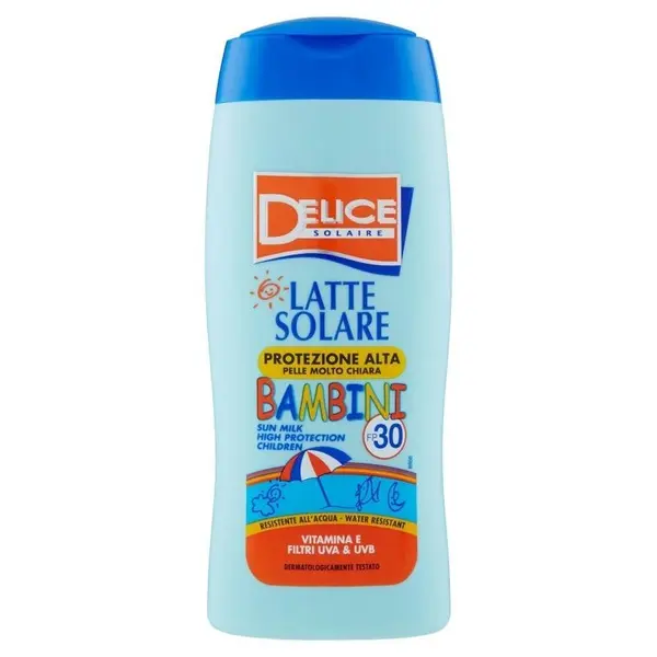 Lotiune cu Protectie Solara pentru Copii, Delice, SPF 30, cu Vitamina E, 250 ml