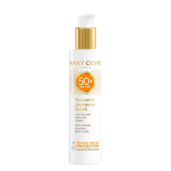 Lotiune de corp cu protectie solara Mary Cohr Nouvelle Jeunesse Soleil Lait Solaire Anti-Age Corps SPF50 150ml