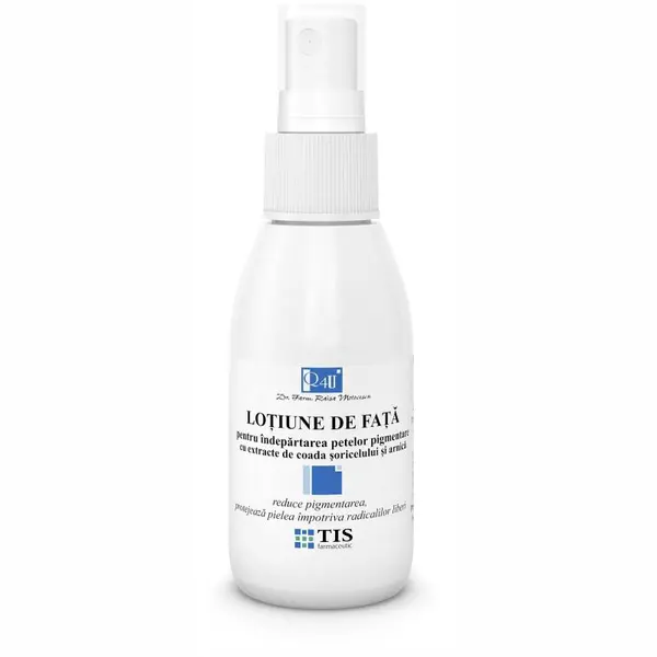 Lotiune de fata contra petelor Q4U, 50 ml, Tis Farmaceutic