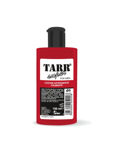Loțiune După Ras Tarr Cu Mentol Calmarea Iritațiilor și Revigorarea Pielii, 150 Ml