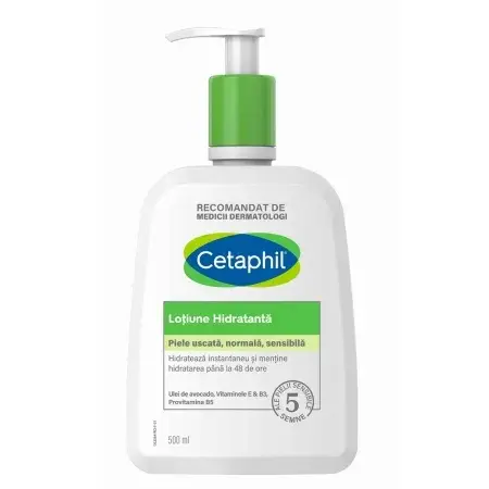 Lotiune hidratanta pentru fata si corp, 500 ml, Cetaphil