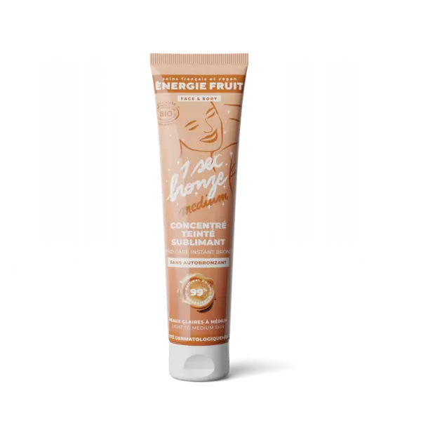 Lotiune iluminatoare fata si corp cu efect de bronz instant Light to Mid skin, 100ml, Energie Fruit