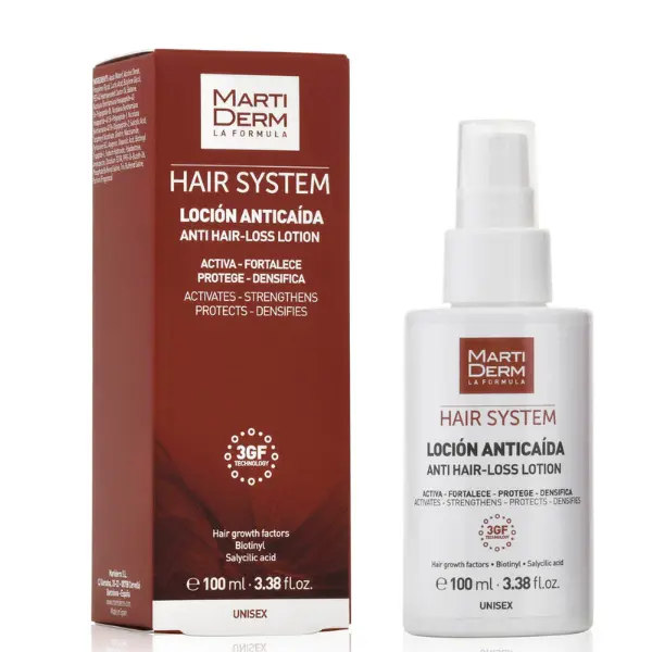 Lotiune impotriva caderii parului Hair System 3GF, Martiderm | 100 ml