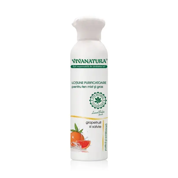 Lotiune purificatoare pentru ten mixt si gras cu grapefruit si salvie, 150 ml, Leonard Radutz Formula, VivaNatura