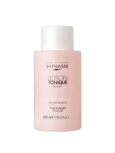 Lotiune tonica delicata pentru toate tipurile de ten cu apa de trandafir, 500ml, Byphasse