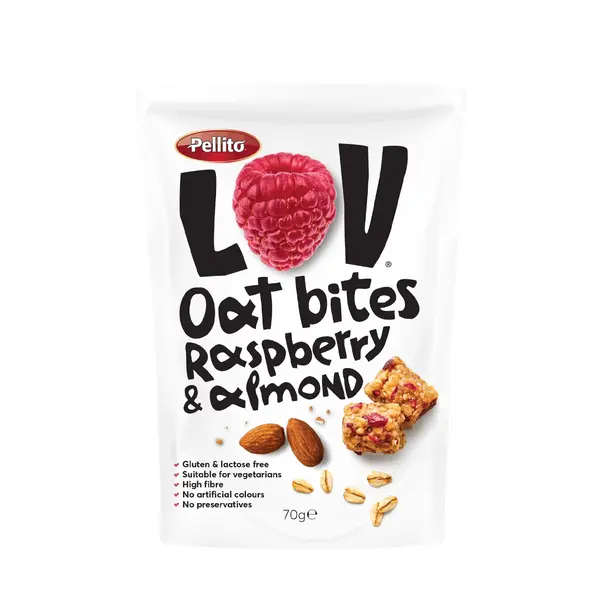 Lov oat bites raspberry and almond 70 gr