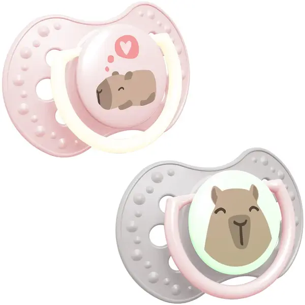 LOVI CAPICHILL 0-6m suzetă Girl 2 buc
