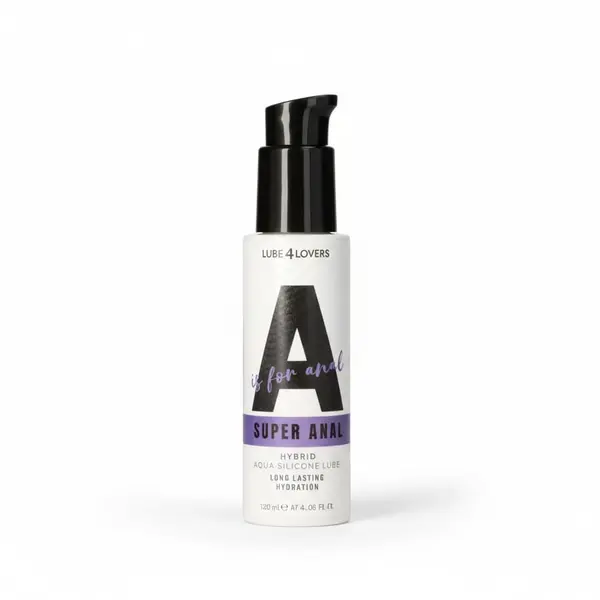 Lubrifiant anal hibrid Lube4Lovers – A is for Super Anal, pe bază de apă și silicon, 120 ml