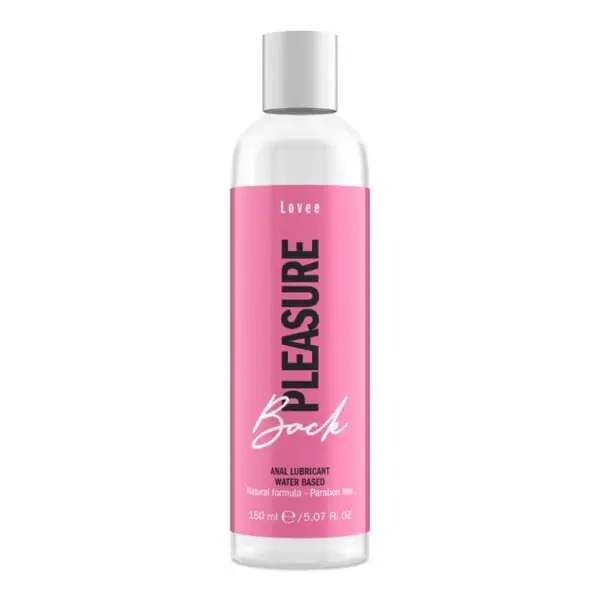 Lubrifiant anal LOVEE Back Pleasure, pe bază de apă, formulă naturală, fără parabeni, compatibil cu prezervative, 150 ml