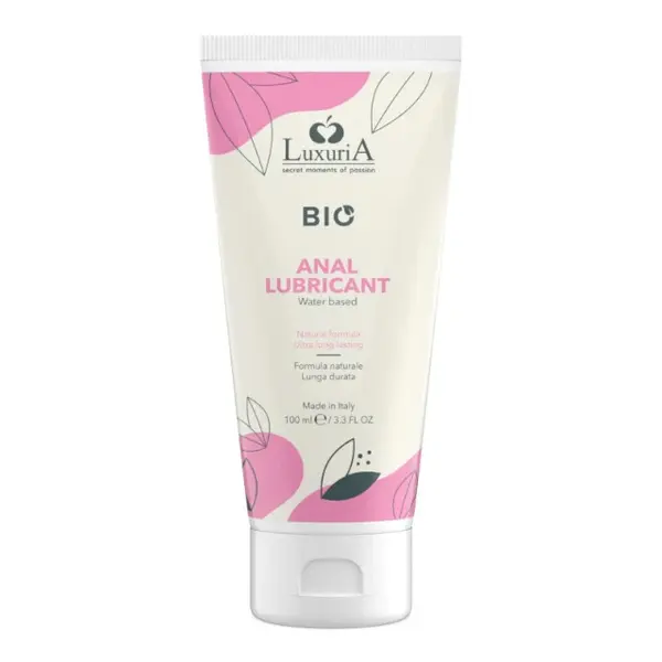 Lubrifiant anal LUXURIA Bio Anal Lubricant, formulă naturală pe bază de apă, cu efect de lungă durată, 100 ml (roz)