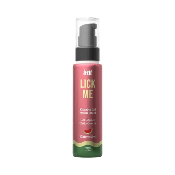 Lubrifiant cu aroma INTT Lick Me WATERMELON, cu efect de incalzire, cu gust delicios de pepene rosu si efect hidratant, 50 ml