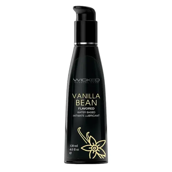 Lubrifiant cu aromă WICKED Vanilla Bean, formulă inovatoare pe bază de apă, efect de durată, aromă de vanilie, 120 ml