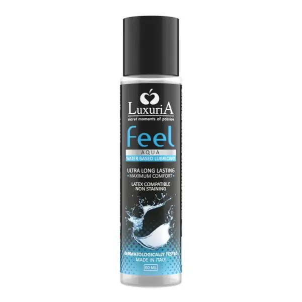 Lubrifiant LUXURIA Feel Aqua, pe bază de apă, cu efect de lungă durată, testat dermatologic, 60 ml