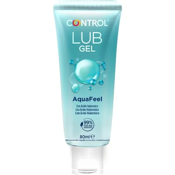 Lubrifiant pe bază de apă CONTROL – Aquafeel, cu acid hialuronic, hidratant, 80 ml