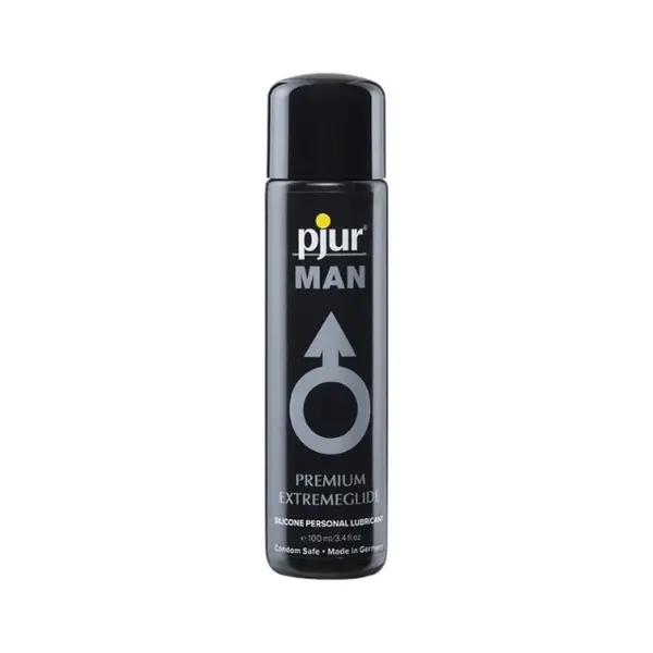 Lubrifiant pe bază de silicon PJUR Man Premium EXTREME, pentru bărbați, fără parfum și parabeni, compatibil cu prezervative și jucării erotice, 100 ml