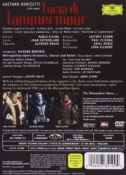 Lucia Di Lammermoor (DVD) | Donizetti