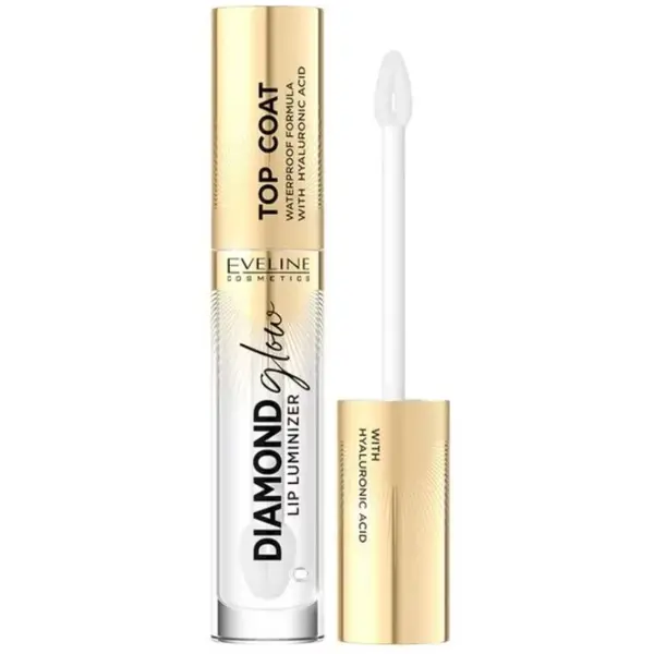 Luciu de buze iluminator Diamond Glow Lip Top Coat, 4.5ml, Eveline Cosmetics