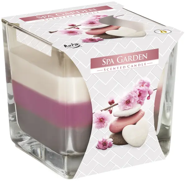 Lumânare aromată Bispol Aura - Spa Garden, 170 g