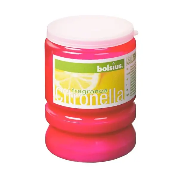Lumanare Citronella in Pahar de Plastic Party Bolsius, Roz