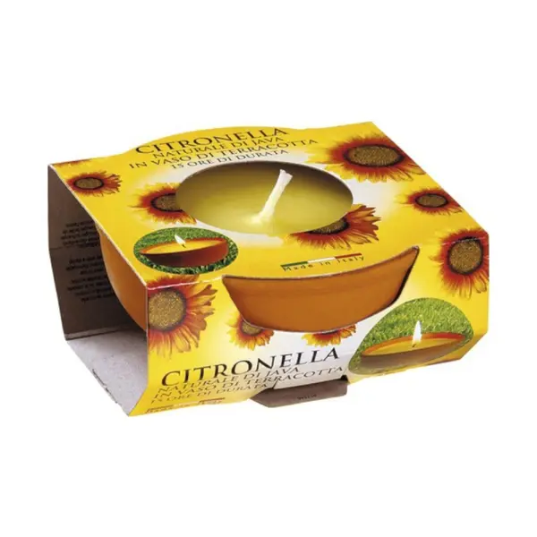 Lumanare Citronella, Recipient Teracota, 10 Ore