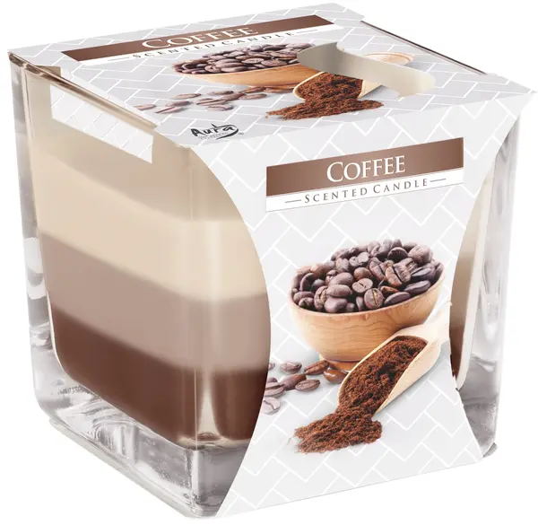 Lumânare parfumată Bispol Aura - Cafea, 170 g