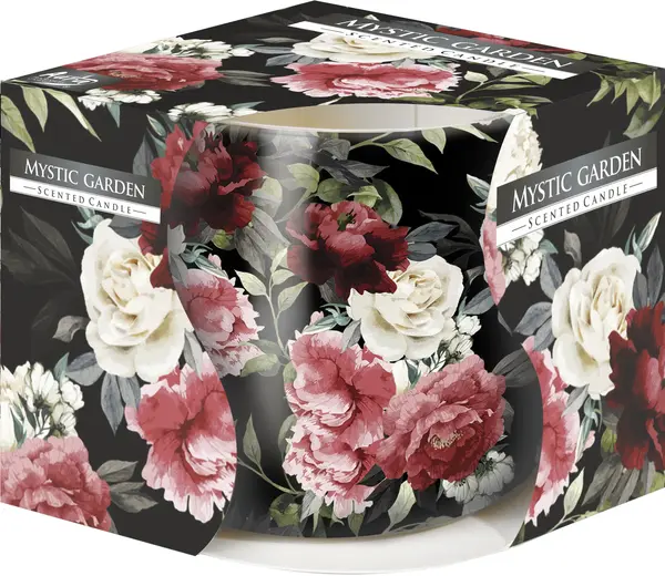 Lumânare parfumată Bispol Aura - Mystical Garden, 100 g