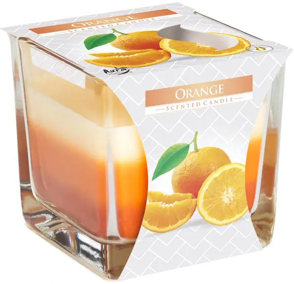 Lumânare parfumată Bispol Aura - Portocală, 170 g