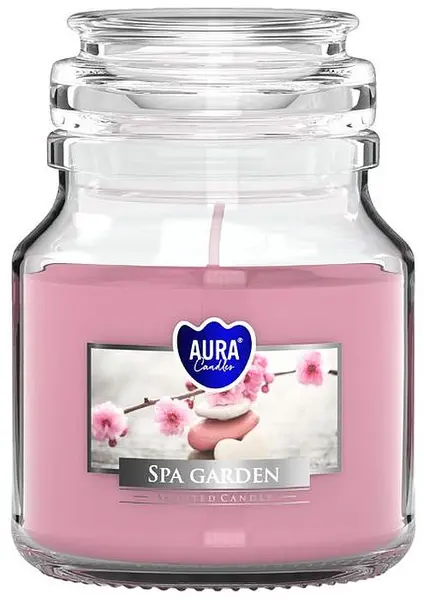 Lumânare parfumată Bispol Aura - Spa Garden, 120 g